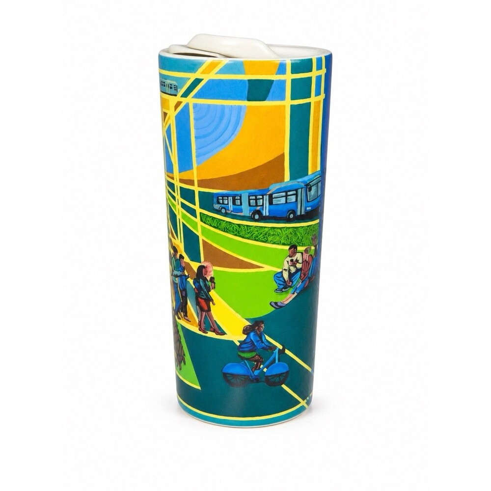 Starbucks Reserve Daryl Myntia Daniels Ceramic Travel Tumbler 10 oz With Lid